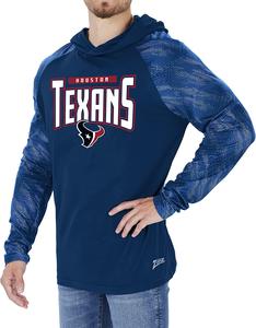 Zubaz Houston Texans NFL Men's Team Color Hoodie with Tonal Viper Sleeves Online Online For Sale