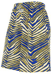 Zubaz Gold and White CVC Zebra Shorts Free Shipping Shop Offer