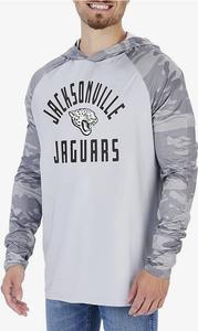 Zubaz Jacksonville Jaguars NFL Men's Grey Lightweight Hoodie w/ Tonal Camo Sleeves Visit New Cheap Pice