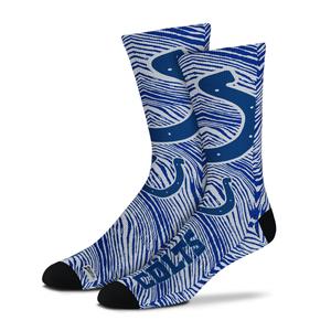 Zubaz By For Bare Feet NFL Zubified Adult and Youth Dress Socks, Indianapolis Colts, Large Outlet 2025 New
