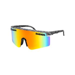 FOCO X Zubaz NFL Collab 90s Retro Swag Sunglasses, Las Vegas Raiders Free Shipping Low Cost