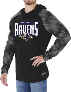 Zubaz Baltimore Ravens NFL Men's Team Color Hoodie with Tonal Viper Sleeves Recommend For Sale