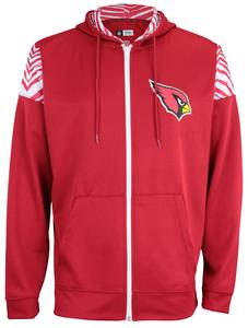 Zubaz Arizona Cardinals NFL Men's Full Zip Hoodie with Zebra Print Details Sale Nicekicks