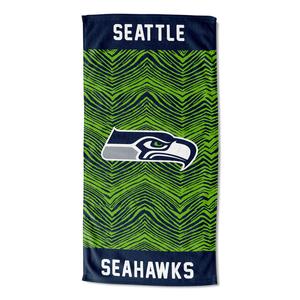 Zubaz by Northwest Seattle Seahawks NFL Classic Zebra Print Beach Towel, 30x60 Clearance Wholesale Pice