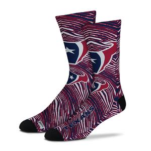Zubaz By For Bare Feet NFL Zubified Adult and Youth Dress Socks, Houston Texans, Large Cheap Sale Countdown Package