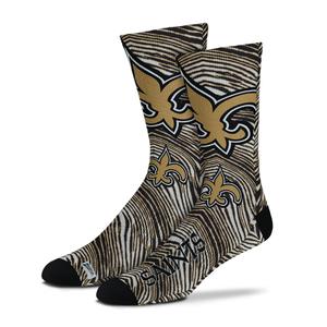 Zubaz By For Bare Feet NFL Zubified Adult and Youth Dress Socks, New Orleans Saints, Large Free Shipping Manchester