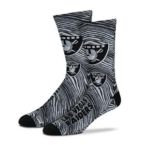 Zubaz By For Bare Feet NFL Zubified Adult and Youth Dress Socks, Las Vegas Raiders, Large Cheap Brand New Unisex