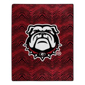 Zubaz By Northwest GEORGIA Bulldogs NCAA Zubified 50 X 60 Raschel Throw 380GSM Choice
