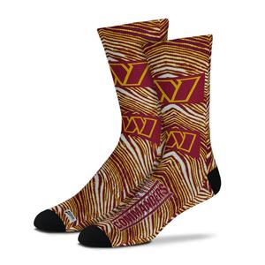 Zubaz By For Bare Feet NFL Zubified Adult and Youth Dress Socks, Washington Commanders, Large Cheap Sale Pay With Visa