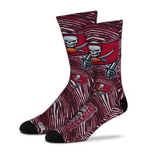 Zubaz By For Bare Feet NFL Zubified Adult and Youth Dress Socks, Tampa Bay Buccaneers, One Size Sale For Nice