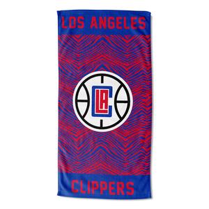 Zubaz by Northwest Los Angeles Clippers NBA Classic Zebra Print Beach Towel, 30x60 Buy Cheap Browse
