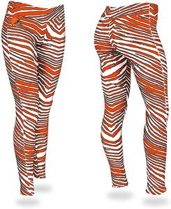 Zubaz Cleveland Browns NFL Women's Zebra Print Legging, Fire Red/Brown Outlet Store For Sale