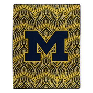 Zubaz by Northwest NCAA Zubified Raschel Throw Blanket, Michigan Wolverines Wholesale Pice