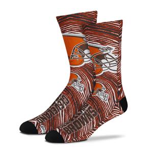 Zubaz By For Bare Feet NFL Zubified Adult and Youth Dress Socks, Cleveland Browns, One Size Cheap Sale Wholesale Pice