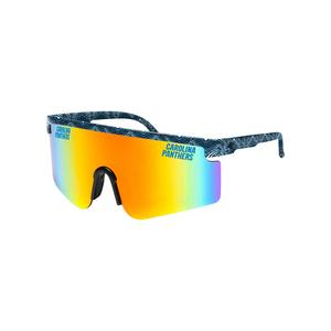 FOCO X Zubaz NFL Collab 90s Retro Swag Sunglasses, Carolina Panthers Popular Cheap Online