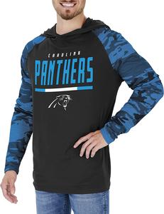 Zubaz Carolina Panthers NFL Men's Lightweight Hoodie with Team Camo Sleeves Shop Offer Cheap Pice