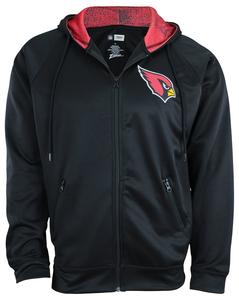 Zubaz Arizona Cardinals NFL Men's Full Zip Fleece Hoodie Jacket, Black Release Dates