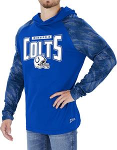Zubaz Indianapolis Colts NFL Men's Team Color Hoodie with Tonal Viper Sleeves Free Shipping Pay With Visa