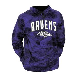 Officially Licensed Zubaz Men's NFL Static Hoodie, Baltimore Ravens, Clearance Big Discount
