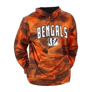 Officially Licensed Zubaz Men's NFL Static Hoodie, Cincinnati Bengals Low Pice Fee Shipping Online