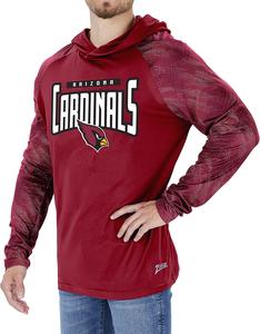 Zubaz Arizona Cardinals NFL Men's Team Color Hoodie with Tonal Viper Sleeves Fashionable Online