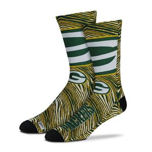 Zubaz By For Bare Feet NFL Zubified Adult and Youth Dress Socks, Green Bay Packers, One Size Cheapest Pice Sale Online