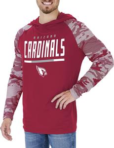 Zubaz Arizona Cardinals NFL Men's Team Color Hoodie with Team Camo Sleeves With Paypal Low Pice