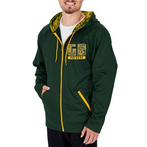 Zubaz Green Bay Packers NFL Men's Full Zip Hoodie with Team Color Camo Clearance Best