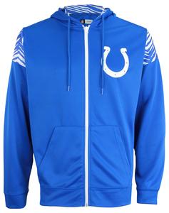Zubaz Indianapolis Colts NFL Men's Full Zip Hoodie with Zebra Print Details Cheapest Pice Cheap Pice