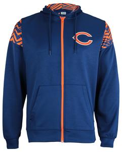 Zubaz Chicago Bears NFL Men's Full Zip Hoodie with Zebra Print Details Outlet Find Great