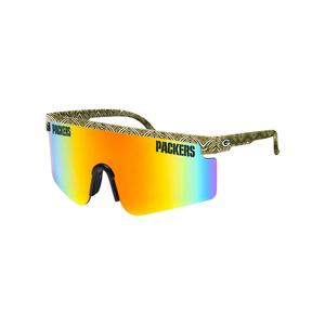 FOCO X Zubaz NFL Collab 90s Retro Swag Sunglasses, Green Bay Packers For Cheap Cheap Online