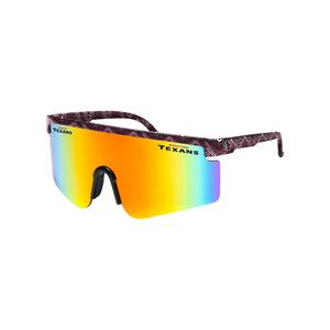 FOCO X Zubaz NFL Collab 90s Retro Swag Sunglasses, Houston Texans Cheap Sale Best Store To Get