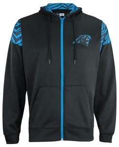 Zubaz Carolina Panthers NFL Men's Full Zip Hoodie with Zebra Print Details Cheap Sale Huge Surprise