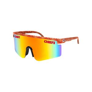 FOCO X Zubaz NFL Collab 90s Retro Swag Sunglasses, Kansas City Chiefs Comfortable Online