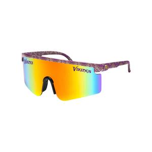 FOCO X Zubaz NFL Collab 90s Retro Swag Sunglasses, Minnesota Vikings Discount Explore