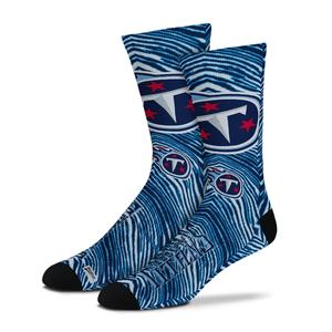 Zubaz By For Bare Feet NFL Zubified Adult and Youth Dress Socks, Tennessee Titans, Large Clearance High Quality