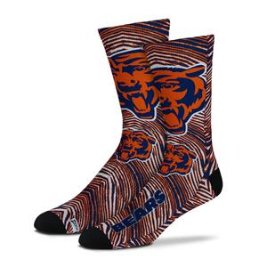 Zubaz By For Bare Feet NFL Zubified Adult and Youth Dress Socks, Chicago Bears, One Size Cheap Sale Discounts