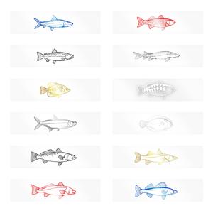 Monochrome Gamefish Rod Decals - Freshwater & Inshore Free Shipping Pick A Best