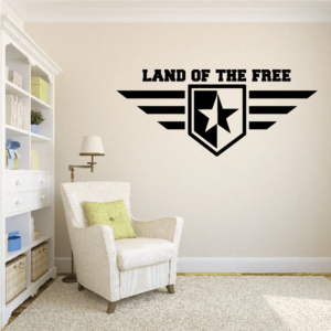 Land of the Free Star Wing Decal Cheap Footlocker Finishline