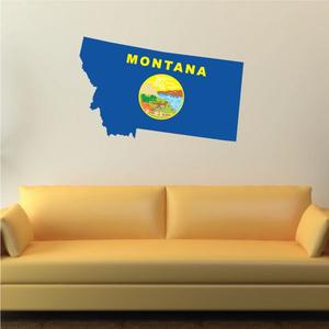 Montana Shape State Flag Sticker Clearance Pirce Sale