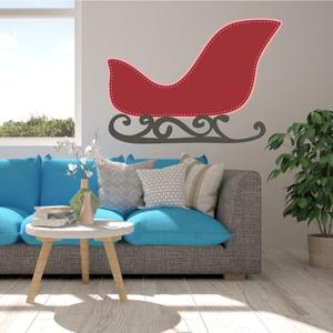 Santa Clause Sled Printed Die Cut Decal Cheap Pice Top Quality