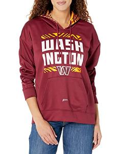 Zubaz NFL Women's Washington Commanders Solid Team Color Hoodie with Zebra Details Outlet Cheap Online