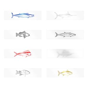 Monochrome Gamefish Rod Decals - Offshore Species Online Cheap Quality