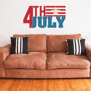Red Yellow Blue 4th Of July Single Star Flag Decal Cheap Sale Outlet Store