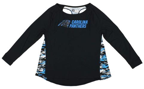 Zubaz Women's NFL Carolina Panthers Racer Back Shirt Top Excellent Sale Online