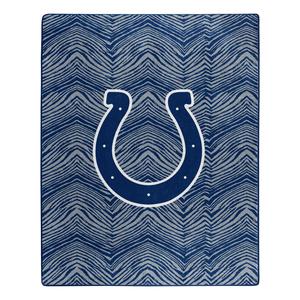 Zubaz X Northwest NFL Indianapolis Colts Zubified Raschel Throw Blanket Buy Cheap Best