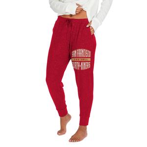Zubaz Women's NFL San Francisco 49ers Marled Lightweight Jogger Pant Cheap Sale Huge Surprise