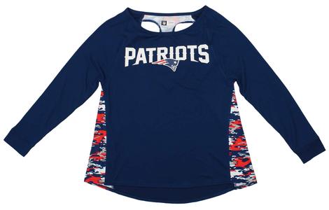 Zubaz Women's NFL New England Patriots Racer Back Shirt Top With Credit Card Online