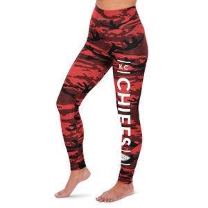 Zubaz Women's NFL Kansas City Chiefs Marled Camo Lines Leggings Cheap Get To Buy