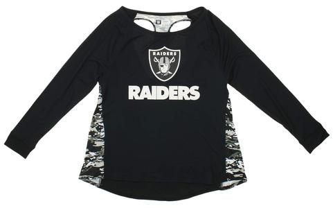 Zubaz Women's NFL Oakland Raiders Racer Back Shirt Top Countdown Package Cheap Online